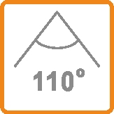 Stralingshoek: 110°